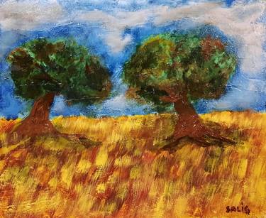 Original Expressionism Nature Painting by MICHAIL GRYMPILIS