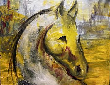 Original Abstract Horse Paintings by Anneke Long