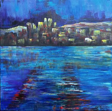 Print of Abstract Cities Paintings by Anneke Long