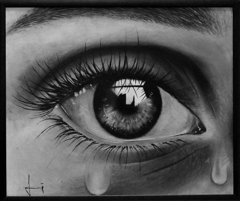 Two Tears Painting by Matej Gejdos | Saatchi Art