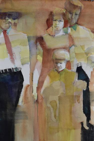 Original Figurative Family Paintings by Catherine Mayer