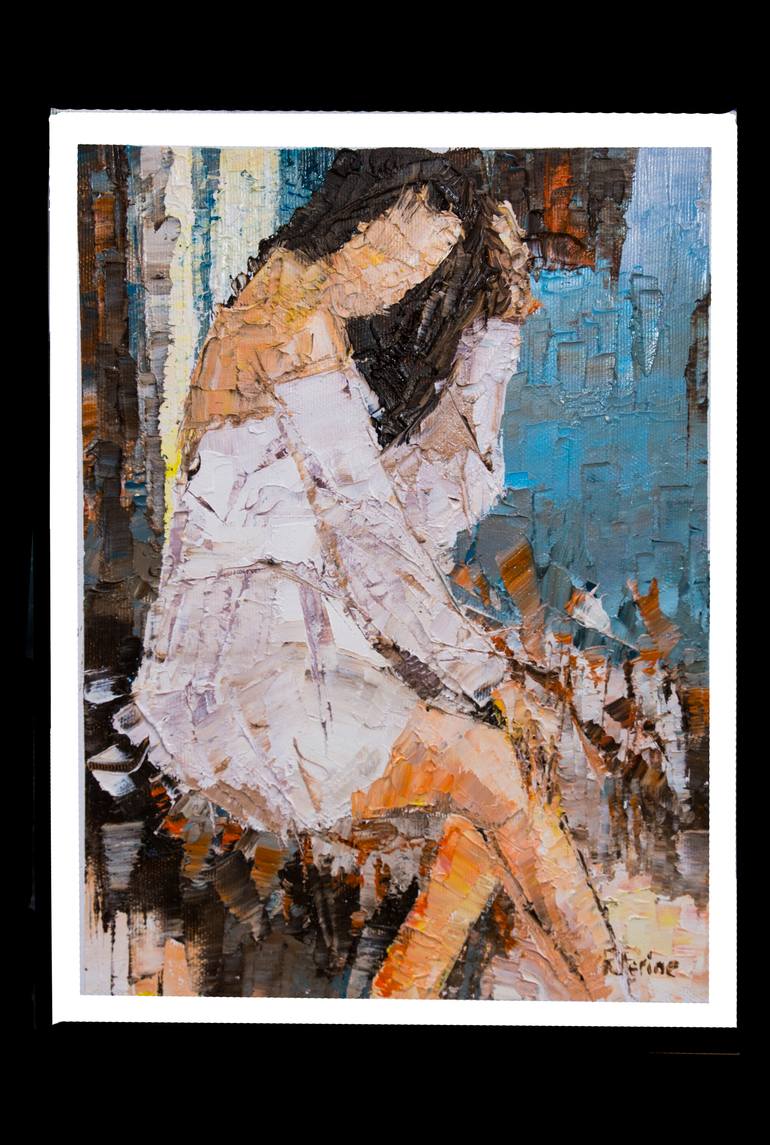 Original Expressionism Nude Painting by Roland Perine