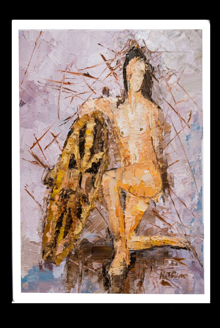 Original Expressionism Nude Painting by Roland Perine