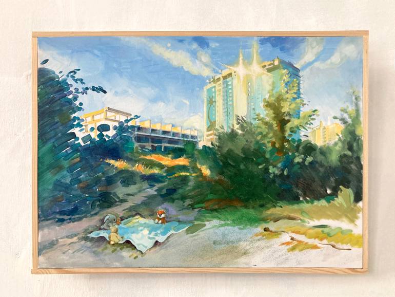 Original Conceptual Landscape Painting by Masha Gross