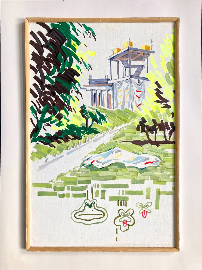 Original Abstract Expressionism Landscape Painting by Masha Gross