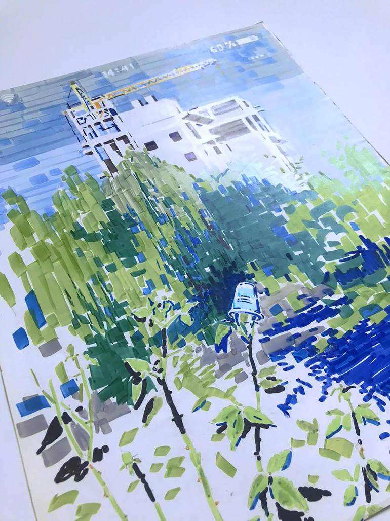 Original Conceptual Architecture Drawing by Masha Gross