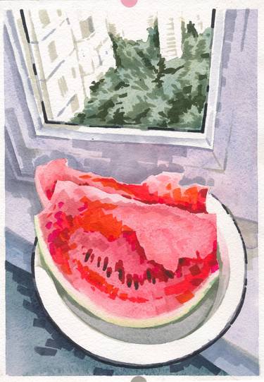 Watermelon on window thumb