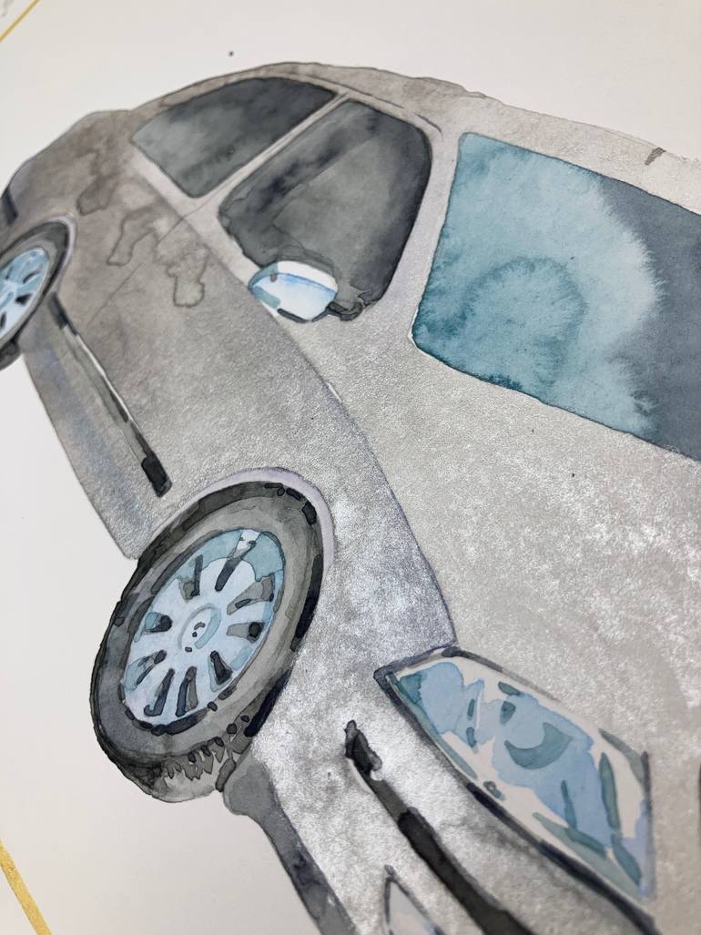 Original Conceptual Car Drawing by Masha Gross
