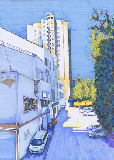 Print of Fine Art Architecture Paintings by masha gross