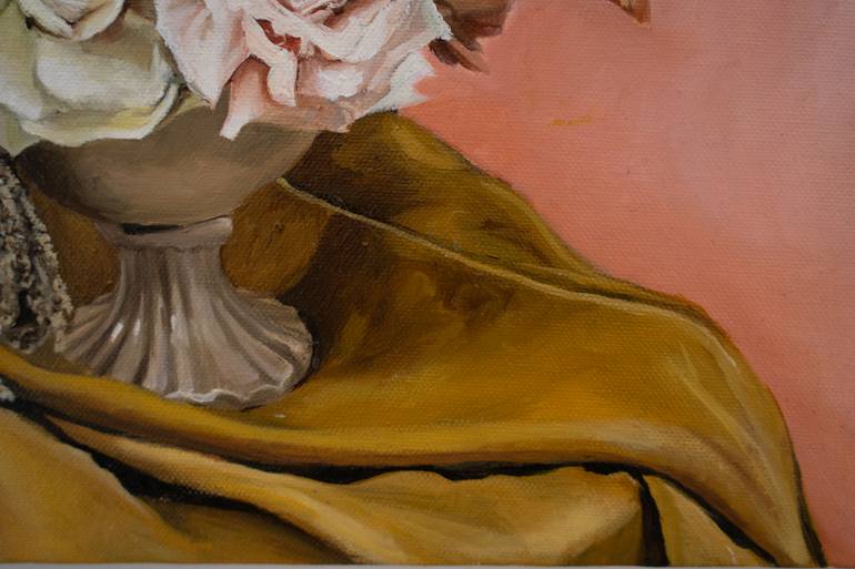 Original Modernism Floral Painting by Rebecca Pretorius