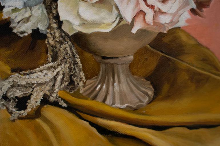 Original Modernism Floral Painting by Rebecca Pretorius