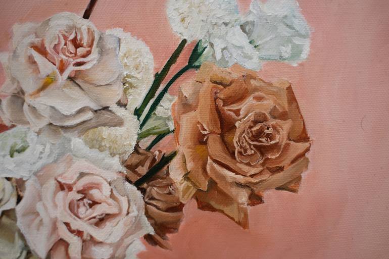 Original Modernism Floral Painting by Rebecca Pretorius