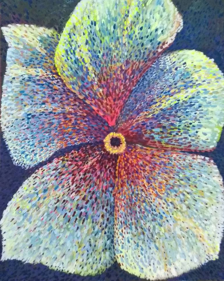 RECUERDO DE UNA FLOR Painting by edder vidal Saatchi Art