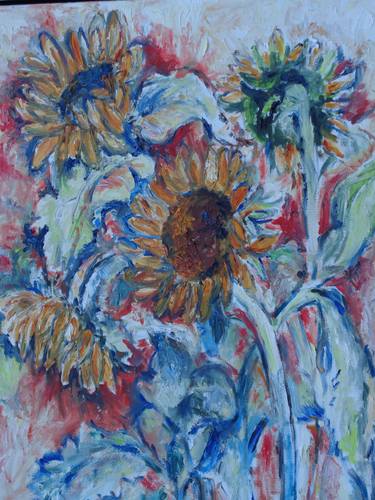 Original Expressionism Floral Paintings by Netty Beukers van Steen