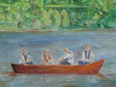 Original Impressionism Boat Paintings by Netty Beukers van Steen