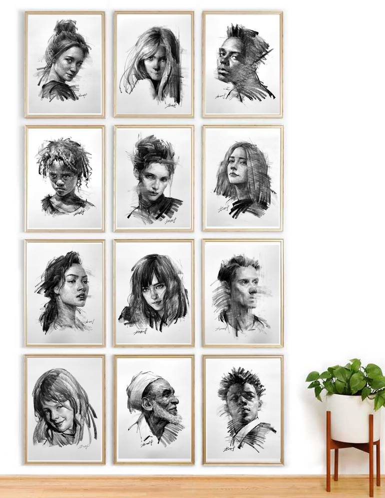 Original Figurative Portrait Drawing by Kisoo Chai