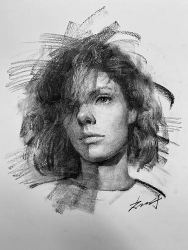 Original Expressionism Portrait Drawings by Kisoo Chai