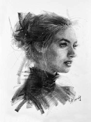 Original Expressionism Portrait Drawings by Kisoo Chai