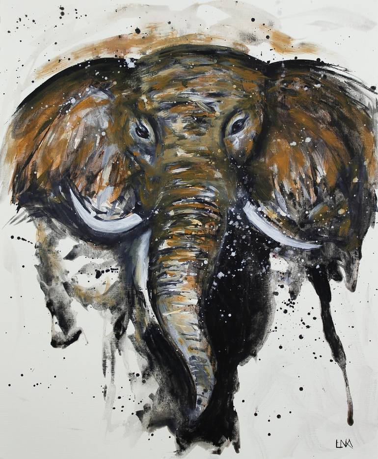 Original Figurative Animal Painting by Helena Monniello