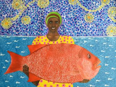 Print of Fish Paintings by mamatha sriram