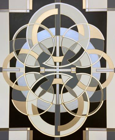 Original Art Deco Geometric Paintings by Kathleen Werner