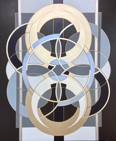 Original Abstract Geometric Paintings by Kathleen Werner