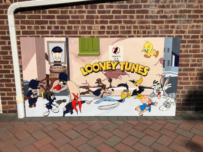 Original Contemporary Cartoon Painting by Jafael Art