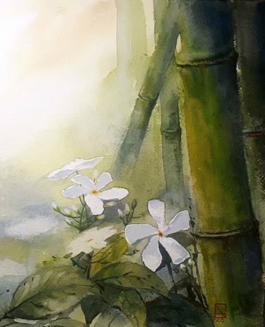 Original Floral Painting by Niladri Ghosh