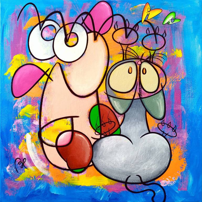 Original Contemporary Cats Paintings by Eric Bourdon