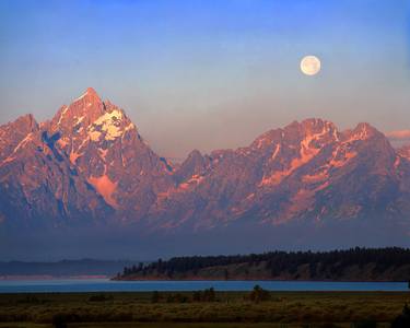 Teton moonset, full moon 2012 - Limited Edition #4 of 99 thumb