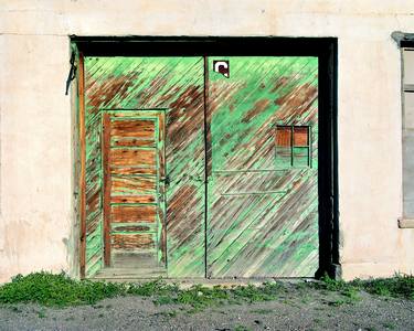 Green Garage Doors, Bernalillio NM, Route 66, 1999. Limited Edition #6 of 99 thumb