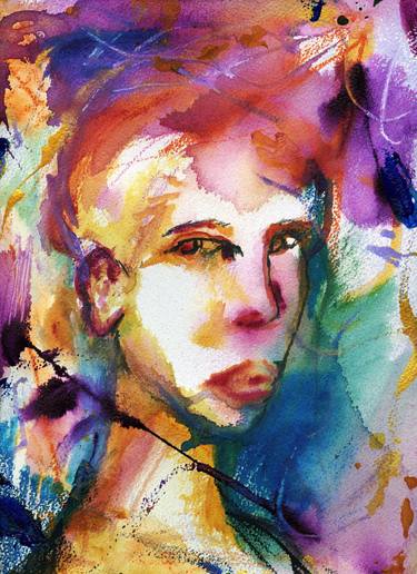 Original Abstract Expressionism Portrait Paintings by Jamie Chihuan