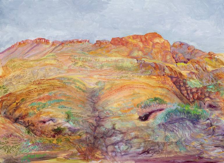 Spring afternoon in the Arkaroola hills Painting by Joy Engelman ...