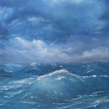 Print of Fine Art Seascape Paintings by Alla Panfilova