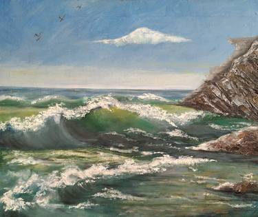 Original Expressionism Seascape Paintings by oil soul