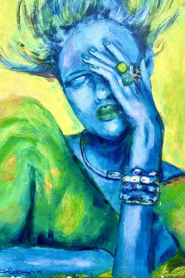 Original Abstract Women Painting by Carol Allen