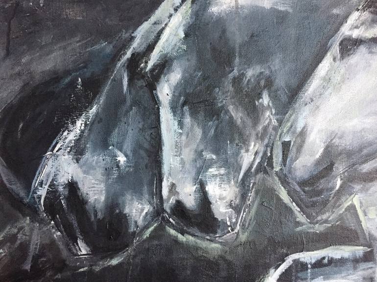 Original Abstract Horse Painting by Carol Allen