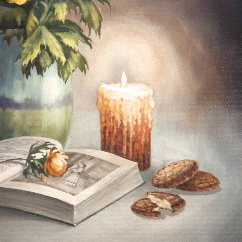 Original Photorealism Still Life Painting by Iuliia Kravchenko