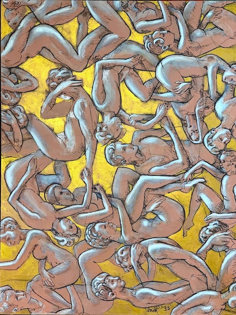 Original Figurative Nude Painting by Dags Vidulejs