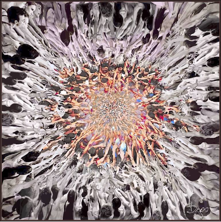 Original Abstract Expressionism Science/Technology Mixed Media by Dags Vidulejs