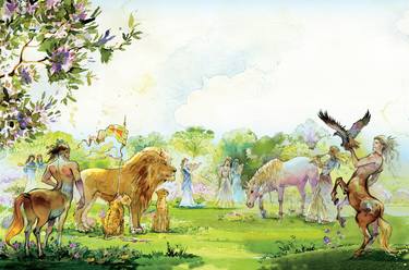 The Illustration for the book "The Chronicles of Narnia" by C. S. Lewis thumb