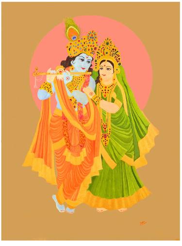 Divine Peace and love of Radha Krishna thumb