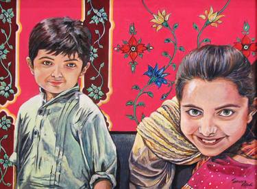 Original People Painting by sameera effindi