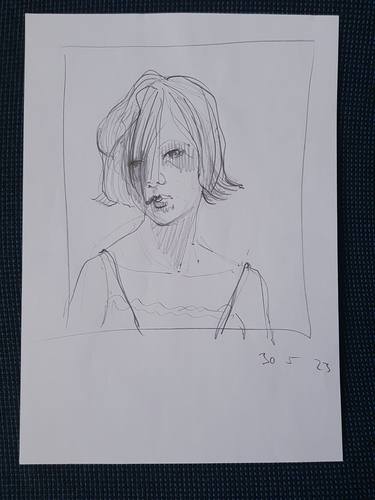 Original Expressionism People Drawings by Milan Prokes