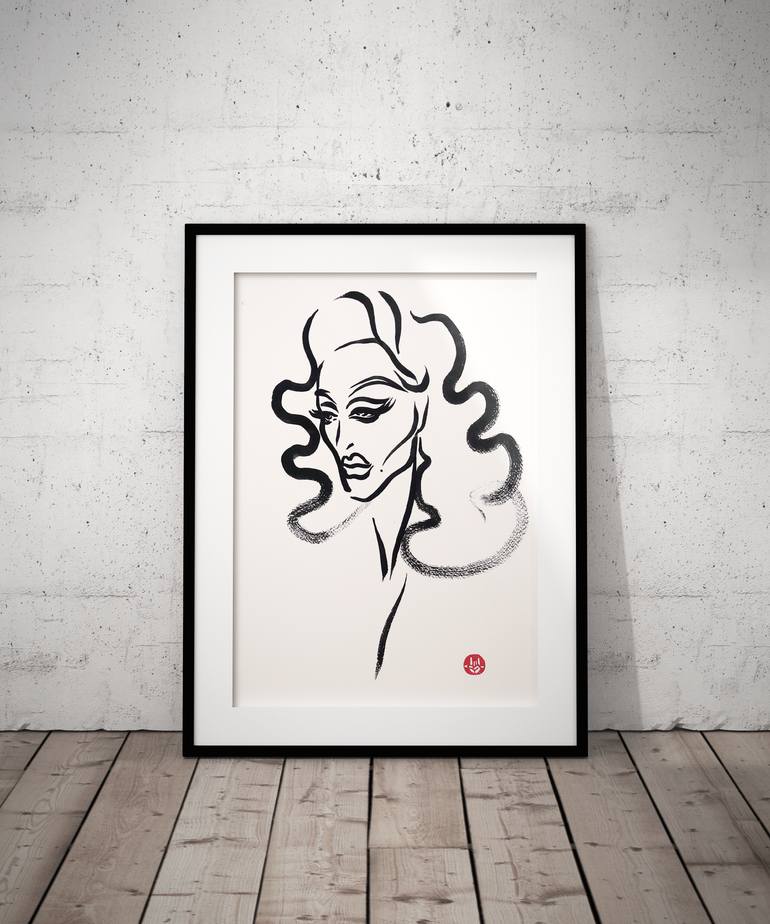 Original Conceptual Erotic Drawing by Ludalet Liudmila Letnikova
