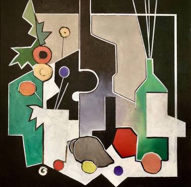 Original Cubism Still Life Paintings by Micheal Jones