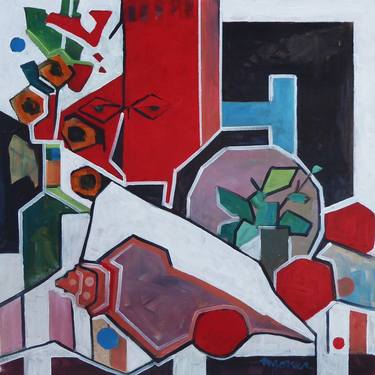 Original Abstract Still Life Paintings by Micheal Jones