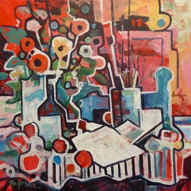 Original Abstract Expressionism Still Life Paintings by Micheal Jones