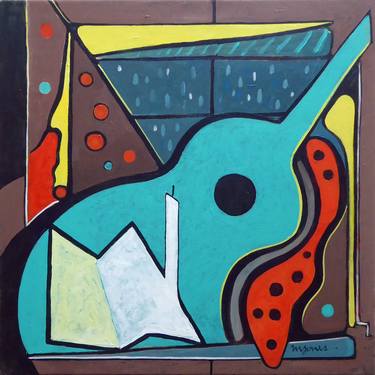 Original Cubism Still Life Paintings by Micheal Jones