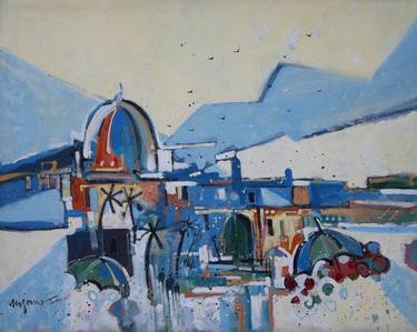 Print of Expressionism Places Paintings by Micheal Jones